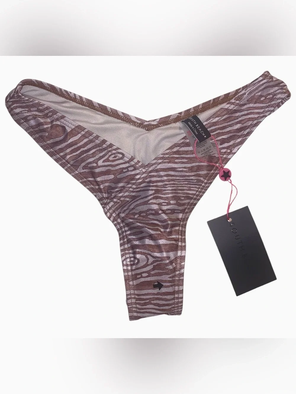 Soutina Brown Zebra-Print Bikini Bottom